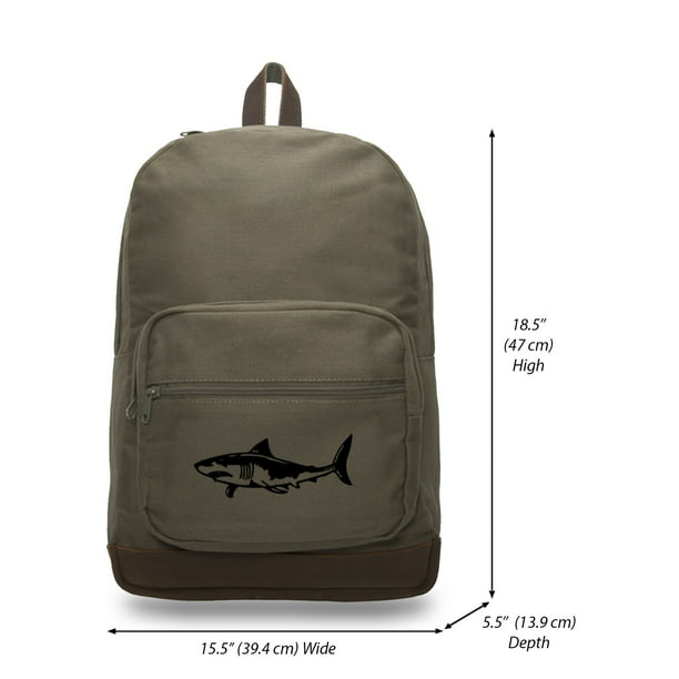 Shark Attack Casual Style Bookbag Laptop Bag for Teens Water Resistant Durable Students School Backpack 